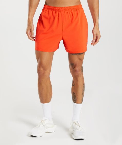 Men's Gymshark Arrival 5" Shorts Orange | NZ 8FVDXR